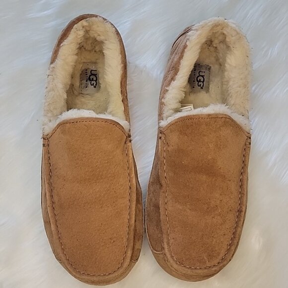 UGG AUSTRALIA‎ Men\'s Chestnut Ascot Slip On Wool Lined Boho Moccasin Slippers 11 main image 5